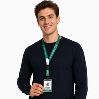 Lanières personnalisées professionnelles imprimées par transfert thermique, logo couleur, polyester, boucle à dégagement rapide, mousqueton pivotant pour badge d'identification