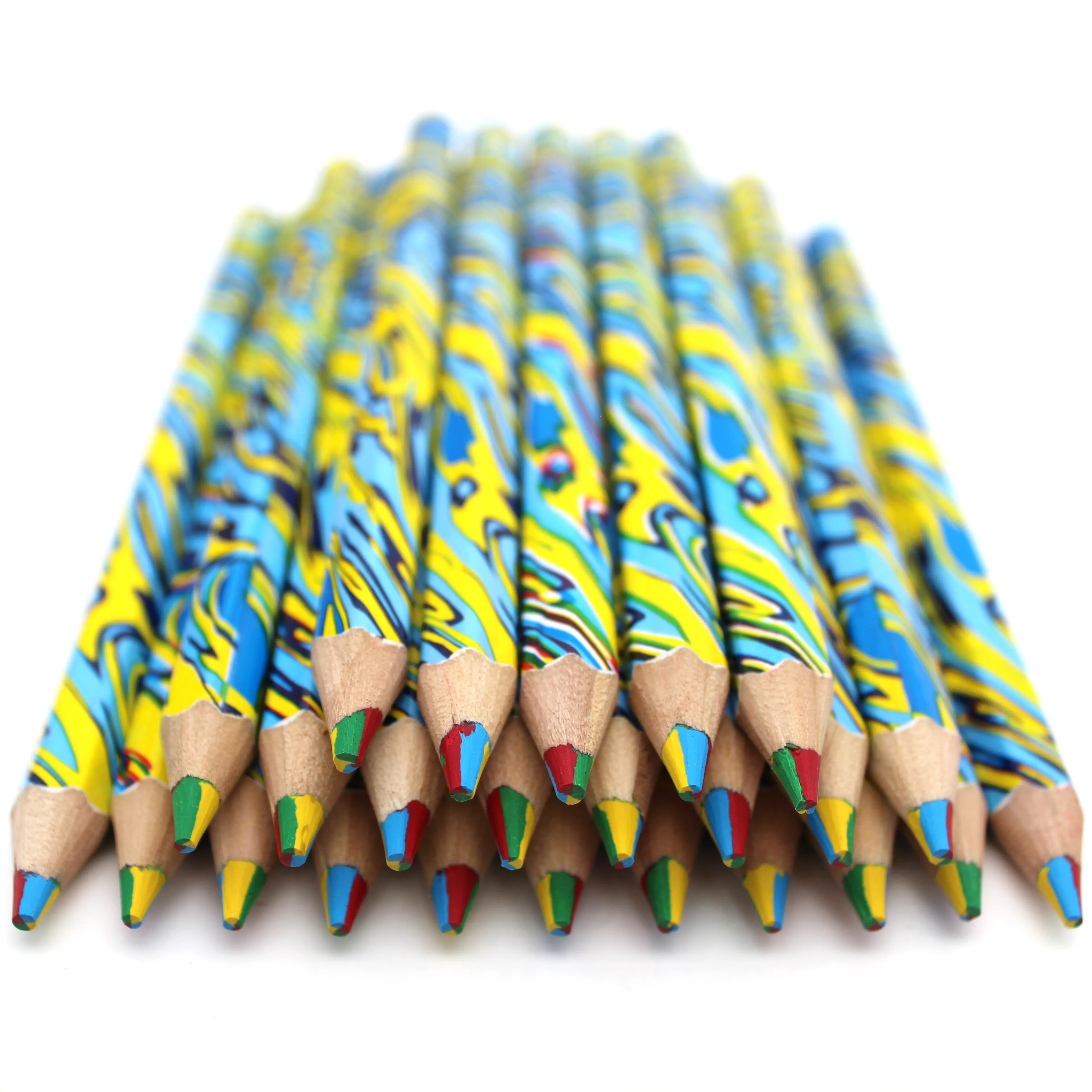 혼합 리드 점보 크기 컬러 연필 세트 4 색 1 리드 어린이를위한 멀티 컬러 매직 연필