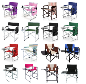 Fabbrica diretta Sal pieghevole in alluminio Director sedia leggera e resistente da esterno sedie da regista portatili con tavolino e borse - Product Image 5