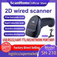 Escáner de Código de Barras Portátil SH-210 Scanhome, USB COM RS232 TTL Wi-Fi 485, Lector de Códigos QR, Certificado FCC, Sensor CMOS, 1 Año de Garantía, en Stock