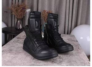 2026 Top Men's Shoes High Top Women's Shoes Black Designer Luxury Leather Thick Sole Casual Flats Retro shoes - Product Image 6