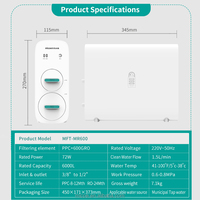 Système de purification d'eau par osmose inverse MICOE Home Kitchen Under Sink Tankless 3 étages 600GP, filtre à eau pour le marché africain