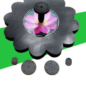 نافورة WHY461 الشمسية في الهواء الطلق, نافورة على شكل ورقة اللوتس الشمسية ، نافورة فراشة مع فوهة تعرض أشعة الشمس العائمة مع لوتس - Product Image 5