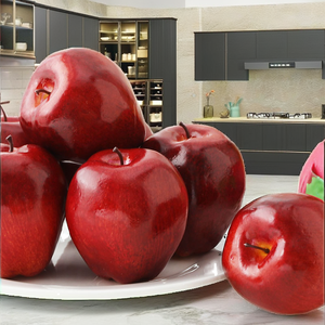 JoyboHome Faux fruits pomme rouge délicieuse, décoration artificielle réaliste pour la rentrée scolaire et les décorations de Noël - Product Image 2