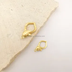 הספק הסיטונאי זהב אמיתי a750 אבזם לובסטר צורה ייחודית לצמיד שרשרת שרשרת