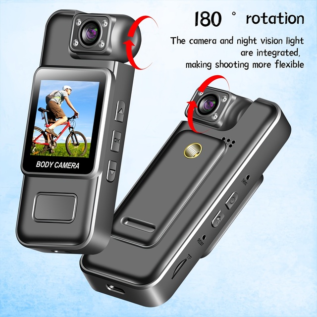1080P Body Worn Camera Wearble Sport Body Camera With Clip 7 Hours Recording