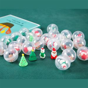 Neue Spielzeuge OEM/ODM maßge schneiderte kugelförmige Spielzeug leere Kunststoff Weihnachts kapsel für Verkaufs automaten - Product Image 5