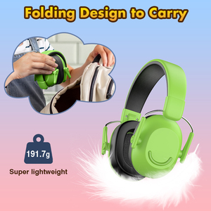 <span class=keywords><strong>Casque</strong></span> de protection OEM avec protection auditive, bandeau pour enfants, écouteurs SNR 30dB, couleur verte, protège-oreilles pour enfants autistes - Product Image 4