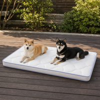 Matelas de voyage rafraîchissant pour chiens multiples avec noyau orthopédique en silicone pour terrasse extérieure et repos en crèche pour animaux