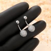 Lingchee nombril anneaux ronds en acier inoxydable nombril anneau Piercing bijoux ternir acier chirurgical en gros