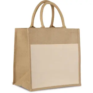Borsa in juta naturale Q24862, merchandising sostenibile - Product Image 1
