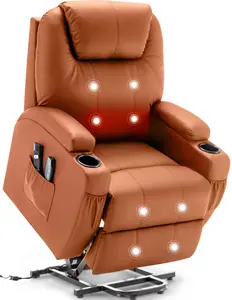 Thiết kế hiện đại Lift recliners người già ghế bành điều khiển từ xa lưu trữ Pocket massage điện ngồi có thể ngả ghế