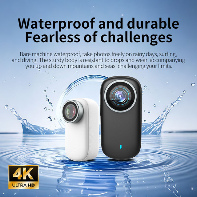 4K Waterproof Mini Body Camera with Night Vision & Wide Angle Wearable Action Cam CMOS Sensor Thumb Size Hands-Free Recording