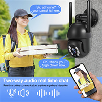Kamera Keamanan Ikevision Tuya Smart 4K 8MP Sensor CMOS WiFi 2.4G PTZ dengan Visi Malam Berwarna, Lensa 2.8mm, Ukuran Mini, Tahan Air