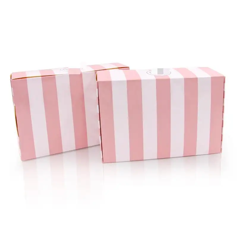 Kotak kertas kartu Mailer kosong dengan kemasan jendela kustom untuk envio kotak kue Cupcake kotak Takoyaki kertas kotak Bekal