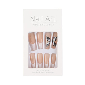 Lot de 24 <span class=keywords><strong>faux</strong></span> ongles en acrylique fins et extra longs, personnalisables, multicolores, style japonais, amovibles, pour manucure, à coller - Product Image 1