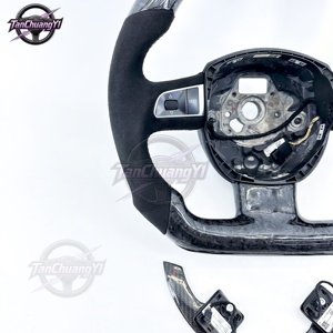 Volante in Fibra di Carbonio per Auto, Bestseller per <span class=keywords><strong>Audi</strong></span> A3 (8P) <span class=keywords><strong>Sportback</strong></span>, A4 (B8) Avant, A5 (8T), A6 (C6), A8 (D3), Q5 (8R) - Product Image 2