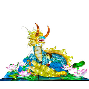 <b>Large</b> Festival <b>Lantern</b> Dragon Design Outdoor Decorative Lighting LED Display Screen AC Power Plastic Material - Product Image 1
