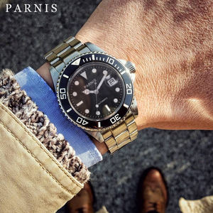 Reloj de Pulsera <span class=keywords><strong>Parnis</strong></span> de Moda, Reloj Mecánico Automático para Hombre con Calendario y Correa de Acero Inoxidable - Product Image 6