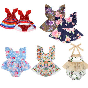 Robe longue de princesse féerique à volants et épaules dénudées pour bébé fille avec prix - Product Image 3