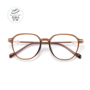 Montures de lunettes rondes TJ5758 en TR90, largeur moyenne, verres en acrylique, anti-lumière bleue, unisexe, fabriquées à Danyang - Product Image 2