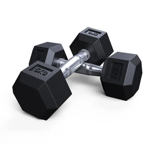 Haltères hexagonaux en caoutchouc noir personnalisés pour la salle de sport, utilisation en salle de sport, <span class=keywords><strong>10</strong></span> <span class=keywords><strong>kg</strong></span>, 40 <span class=keywords><strong>kg</strong></span>, 50 <span class=keywords><strong>kg</strong></span>, ensemble d'haltères hexagonaux en gros à vendre - Product Image 6