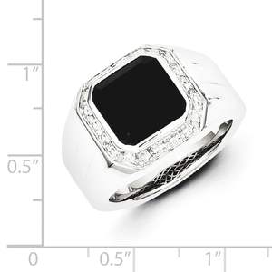 Joyería de plata esterlina 925S Anillos para hombre Negro Onlymale Anillo de diamante Anillo de ónix negro Joyería de fábrica de papá - Product Image 3