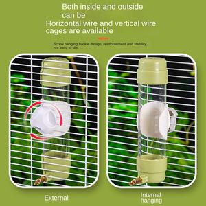 Alimentador automático de agua <span class=keywords><strong>para</strong></span> pájaros <span class=keywords><strong>grandes</strong></span> de 200ml, patrón de piel de tigre sólido, bebedero ecológico <span class=keywords><strong>para</strong></span> <span class=keywords><strong>loros</strong></span> Xuan Feng con hervidor de fuego - Product Image 2