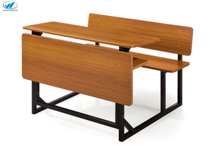 Hot Bán Trung Đông Châu Á Châu Phi Loại Mdf Bảng Top Trường Lớp Học Đồ Nội Thất Đôi Sinh Viên Bàn Và Ghế Đặt - Product Image 1