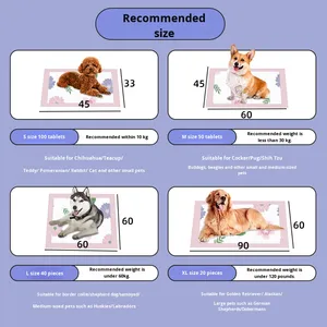 Almohadilla desechable para pañales para mascotas al por mayor, barrera de orina gruesa para perros, fuerte succión, función absorbente desodorante, eliminación de residuos de mascotas - Product Image 2