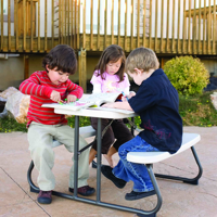Table pliante et banc en plastique facile à nettoyer pour Camping en plein air pique-nique pour enfants