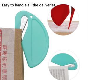 Mini abrecartas de plástico afilado con hoja de corte protegida de forma segura para equipo de oficina de bricolaje sobre de <span class=keywords><strong>correo</strong></span> seguro Apertura de documentos - Product Image 4