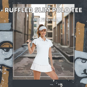 Nueva Camiseta de Mujer con Volantes, Manga Corta, Tejido Sólido, Anti-Pilling, Casual, Ajustada, con Tela de Poliéster/Algodón - Product Image 2