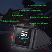 P10 HUD Display OBD2 Car Head up Display con pantalla TFT LCD muestra la velocidad RPM Detección de voltaje para código de error Hud