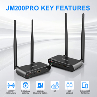 Adaptor Wifi HDMI Nirkabel 300M Pemancar Video Penerima Ekstender untuk PS4 DVD Kamera Komputer PC Ke Monitor TV (1TX + 1RX)
