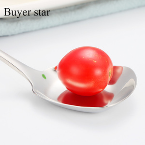 Hot Standard Big Stainless Steel Restaurant Buffet Serving Wedding Non Stick Heat Resistant Tumbler Curry Appetizer Noodle <strong>Spoon</strong>