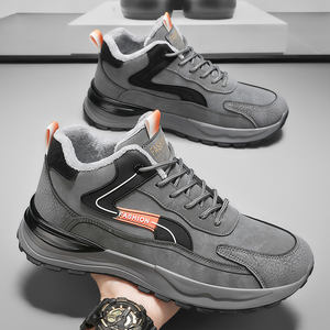 รองเท้ากีฬาบุขนกันหนาวแบบผูกเชือกสำหรับผู้ชาย รุ่น M9916-1 สำหรับฤดูใบไม้ร่วงและฤดูหนาว พื้นรองเท้าหนา กันน้ำ กันลื่น รองรับอุ้งเท้า - Product Image 3