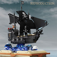 13019 Magic Ship the Black Pearl 919 pièces Accessoires Petites Particules Blocs de Construction à Assembler Jouet en Plastique pour Enfants Cadeau