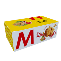 Boîtes d'emballage personnalisées en carton jetable respectueux de l'environnement pour restauration rapide à emporter chips de poulet boîte pour aliments frits poulet frit