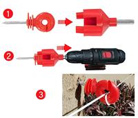 Outil de forage d'isolateur d'anneau de clôture électrique de couleur noire de résistance UV de pp pour clôturer l'isolateur