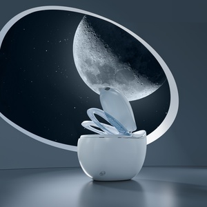 Mới đến thông minh trứng hình nhà vệ sinh tự động điều khiển từ xa inodoro phòng tắm điện tử nhà vệ sinh thông minh WC S-trap mô hình thoát nước - Product Image 3