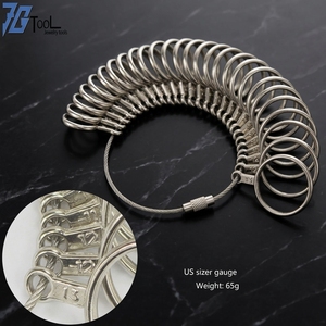 Aluminum Alloy <strong>Ring</strong> Gauges Sizer Meter Hand Loop Jewellery Measuring <strong>Ring</strong> <strong>Tool</strong> Size 0-13mm <strong>Measurement</strong> Finger Circumference - Product Image 4