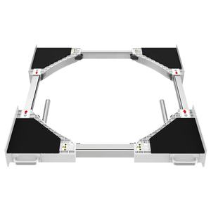 Kit de Apilamiento para Lavadora y Secadora, Marco de Conexión, Encimera Extensible, Marco Intermedio con Dos Estantes Extraíbles - Product Image 3