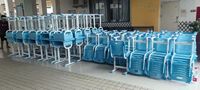 Ensemble chaise et bureau d'étude pour étudiants, cadre métallique, hauteur réglable, vert, table d'étude ergonomique en plastique avec boîte de rangement pour primaire et secondaire