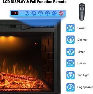 Luxstar 전기 벽난로 <span class=keywords><strong>TV</strong></span> 스탠드 82 "<span class=keywords><strong>TV</strong></span> 엔터테인먼트 센터 유리 도어 콘솔 캐비닛 조절 선반 - Product Image 5