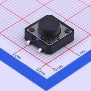 TS-1103S-C-E Tactile Switch SMD-4P,12x12mm Switch Single Pole Single Throw Round Button 2.6N Vertical Mount - Product Image 1