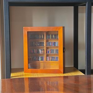 Wooden Mini Bookshelf Desktop Organizer Solid Paulownia Wood Rectangle Standing Type Neatening <b>Storage</b> Office Decor - Product Image 1
