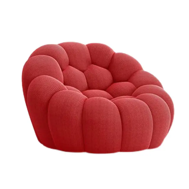 Living room Cream Red White Pink Lazy Pumpkin Shaped Sofa Nordic Pumpkin Shape Single Sofa Chair