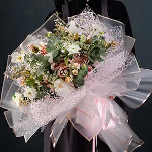 Hot Sale Korean Plastic Waterproof Printing Flower Bouquet