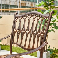 mble de table à manger en aluminium 8 chaises coussins terrasse de luxe à l'extérieur table de barbecue en fonte charbon de bois